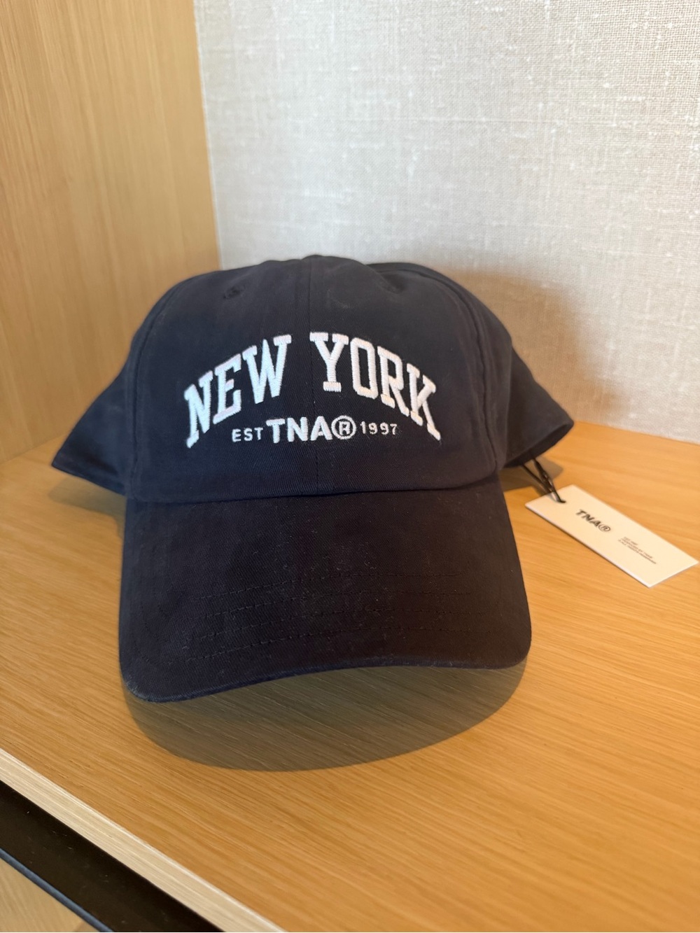 Aritzia TNA Navy 'New York' Embroidered Baseball Cap